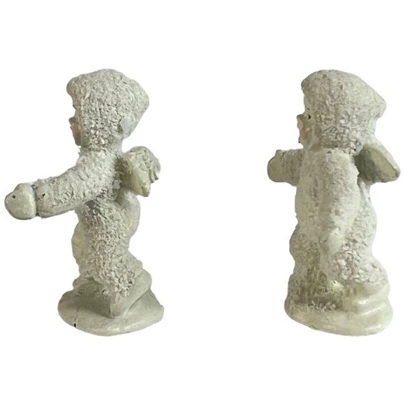 Dept 56 Snowbabies Miniatures Pewter Frosty Frolic Handpainted 4 Piece 7613-9 - Picture 8 of 13